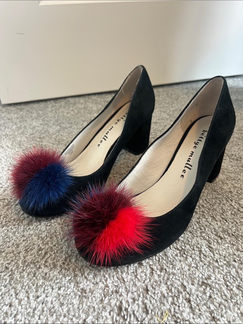 Bettye Muller Mink Pom heels